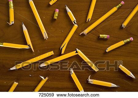 A desk littered with broken pencils View Large Photo Image Stock Photo - A desk littered with broken pencils. Fotosearch