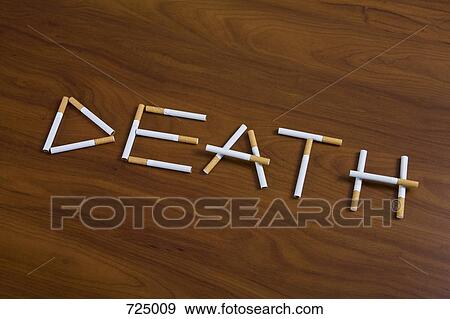 Stock Photo - Cigarettes spelling the word Death. Fotosearch