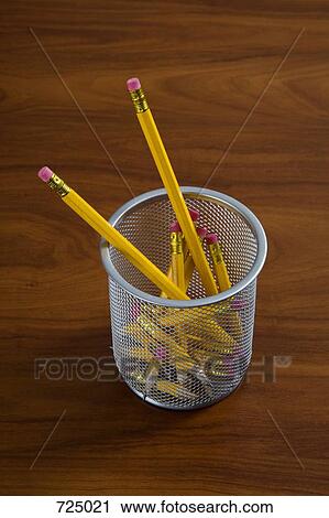 Pencils in a pencil holder View Large Photo Image Stock Image - Pencils in a pencil holder. Fotosearch