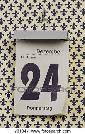 A German daily calendar set on Christmas Eve View Large Photo Image Stock Photo - A German daily calendar set on Christmas Eve. Fotosearch