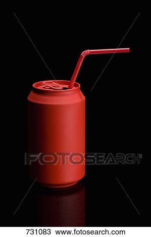 A red soda can with a red drinking straw View Large Photo Image Stock Image - A red soda can with a red drinking straw . Fotosearch