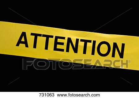 Cordon tape with ATTENTION on it View Large Photo Image Stock Image - Cordon tape with ATTENTION on it. Fotosearch