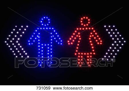 Stock Photo - Public restroom sign. Fotosearch