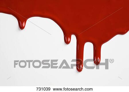 Red paint dripping down a white wall View Large Photo Image Stock Photo - Red paint dripping down a white wall. Fotosearch
