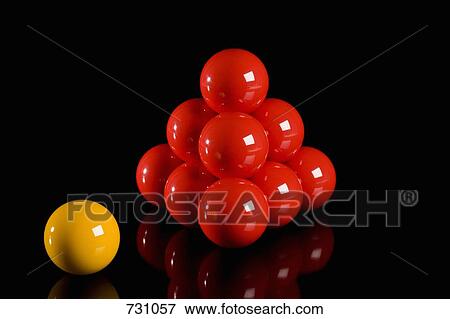 Snooker balls in a pyramid shape View Large Photo Image Stock Photo - Snooker balls in a pyramid shape. Fotosearch