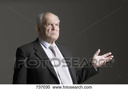 Stock Image - A senior man, portrait. Fotosearch
