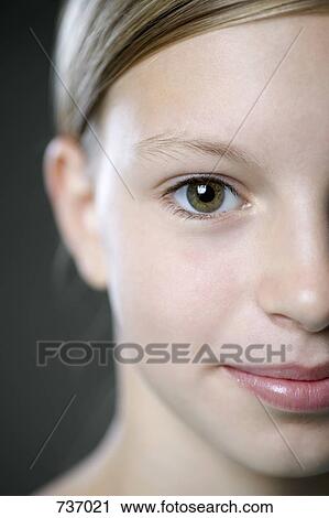 Portrait of a pre-adolescent girl View Large Photo Image Stock Image - Portrait of a pre-adolescent girl. Fotosearch