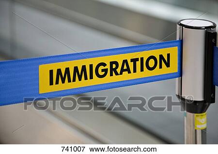 Stock Photo - A barrier at an immigration point. Fotosearch