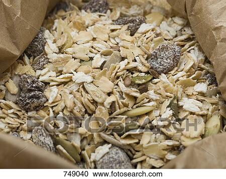 Muesli in a paper bag View Large Photo Image Stock Image - Muesli in a paper bag. Fotosearch