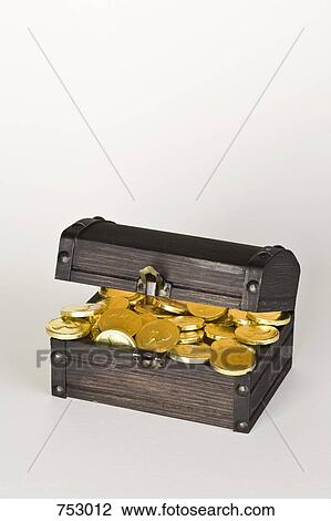 A chest full of gold coins View Large Photo Image Stock Image - A chest full of gold coins. Fotosearch