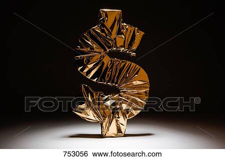 A dollar sign wrapped in gold foil View Large Photo Image Stock Photograph - A dollar sign wrapped in gold foil. Fotosearch