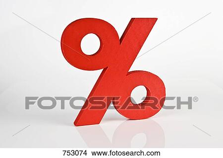 A red percentage sign View Large Photo Image Picture - A red percentage sign. Fotosearch