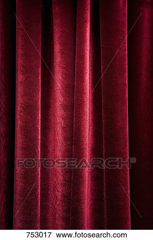 Stock Photo - A red velvet curtain. Fotosearch