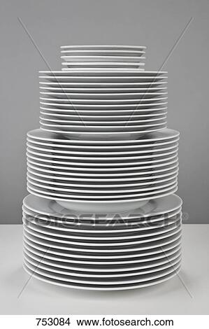 A stack of crockery View Large Photo Image Picture - A stack of crockery. Fotosearch