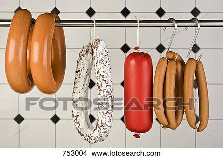 Hanging sausages View Large Photo Image Picture - Hanging sausages. Fotosearch