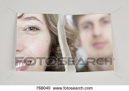 A photograph of a heterosexual couple torn in half View Large Photo Image Stock Image - A photograph of a heterosexual couple torn in half. Fotosearch