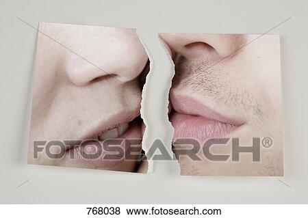 A photograph of a heterosexual couple torn in half View Large Photo Image Stock Photo - A photograph of a heterosexual couple torn in half. Fotosearch