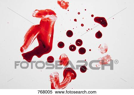 Stock Photography - Blood and fingerprints. Fotosearch