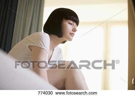 A teenage girl thinking View Large Photo Image Stock Image - A teenage girl thinking. Fotosearch