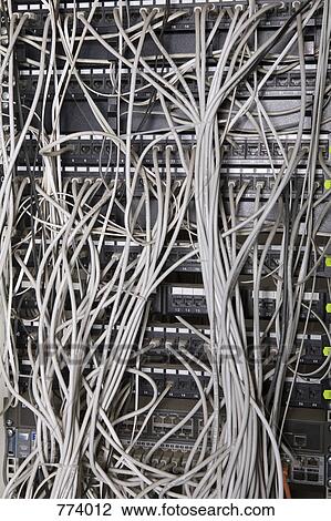 Cables connected to a network server View Large Photo Image Stock Image - Cables connected to a network server . Fotosearch