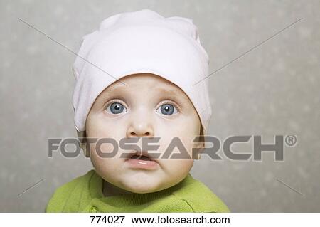Portrait of a baby girl View Large Photo Image Stock Photo - Portrait of a baby girl. Fotosearch