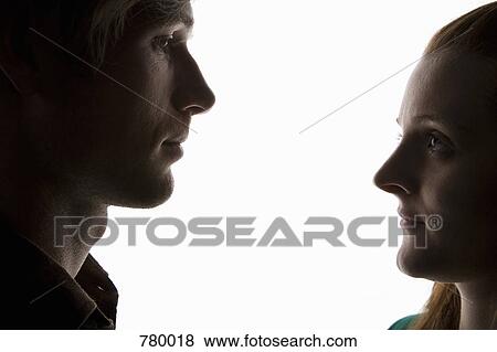 A man and woman, face to face View Large Photo Image Stock Photo - A man and woman, face to face. Fotosearch