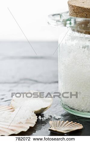 Bath salts and sea shells View Large Photo Image Stock Image - Bath salts and sea shells. Fotosearch