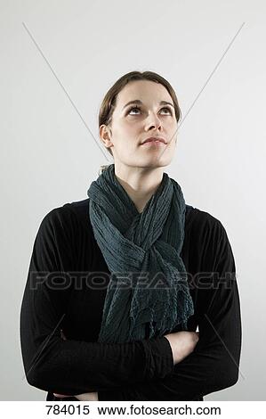 A woman thinking, portrait View Large Photo Image Stock Photography - A woman thinking, portrait. Fotosearch