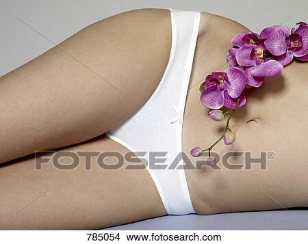 Midsection of a woman lying down View Large Photo Image Picture - Midsection of a woman lying down. Fotosearch