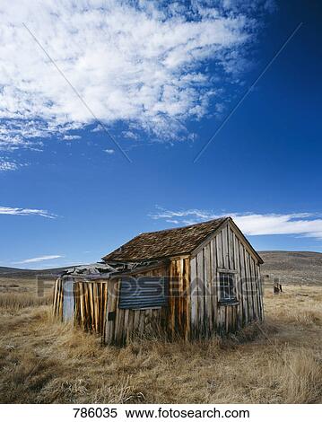 A wooden shack in a field, Bodie State Historic Park, California, USA View Large Photo Image Stock Photography - A wooden shack in a field, Bodie State Historic Park, California, USA. Fotosearch