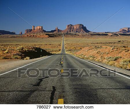 Highway to Monument Valley, Utah, USA View Large Photo Image Stock Photo - Highway to Monument Valley, Utah, USA. Fotosearch