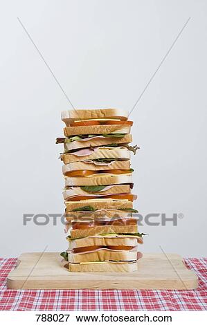 A large sandwich View Large Photo Image Stock Photo - A large sandwich. Fotosearch