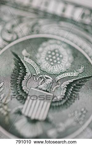 Detail of an American one dollar bank note View Large Photo Image Stock Image - Detail of an American one dollar bank note. Fotosearch