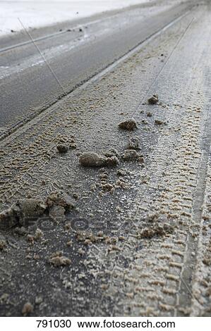 Snow on an asphalt road View Large Photo Image Stock Image - Snow on an asphalt road. Fotosearch