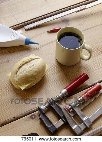 Objects on a counter in a wood workshop View Large Photo Image Stock Image - Objects on a counter in a wood workshop. Fotosearch