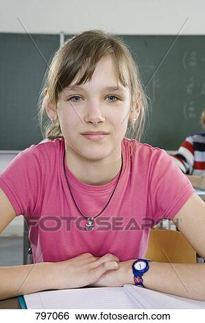 Stock Photograph - Portrait of a school student. Fotosearch