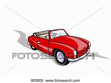 Clipart - A convertible car. Fotosearch