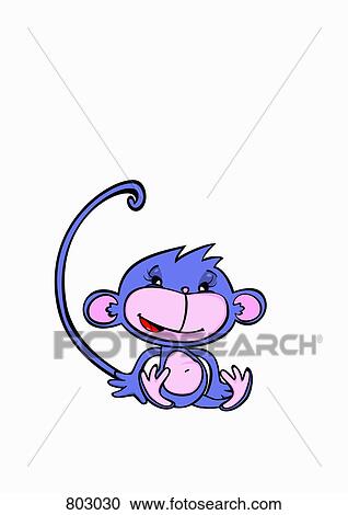 Clipart - A monkey smiling. Fotosearch