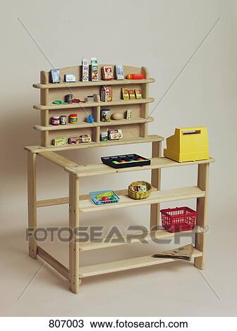 wooden play grocery store