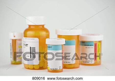 Stock Photograph - Pill bottles. Fotosearch