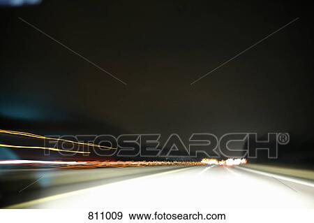 Multiple lane highway, night, non-urban scene View Large Photo Image Stock Photo - Multiple lane highway, night, non-urban scene. Fotosearch
