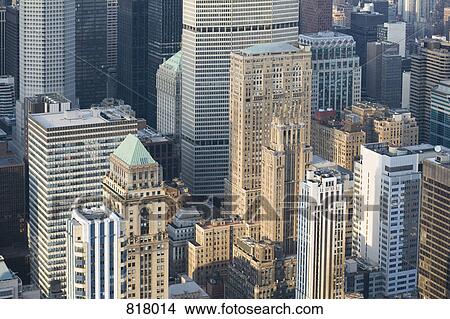 Buildings in Manhattan, New York City View Large Photo Image Picture - Buildings in Manhattan, New York City. Fotosearch
