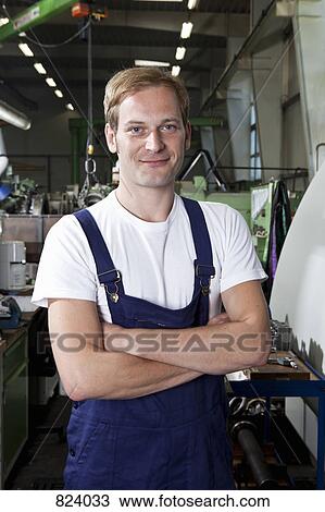 Portrait of a factory worker View Large Photo Image Stock Image - Portrait of a factory worker. Fotosearch