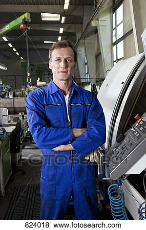 Portrait of a factory worker View Large Photo Image Stock Photo - Portrait of a factory worker. Fotosearch
