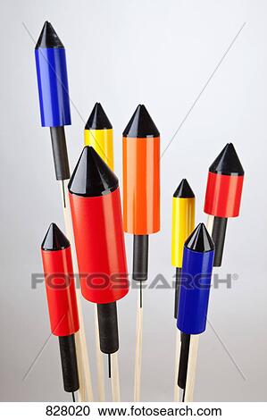 Stock Image - Rocket firecrackers. Fotosearch