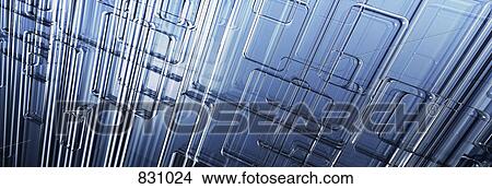 Abstract outlines against a blue background View Large Photo Image Picture - Abstract outlines against a blue background. Fotosearch