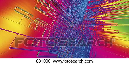 Abstract outlines against a rainbow colored background View Large Photo Image Stock Photograph - Abstract outlines against a rainbow colored background. Fotosearch