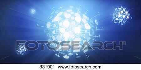 Abstract spherical shapes against a blue background View Large Photo Image Stock Image - Abstract spherical shapes against a blue background. Fotosearch