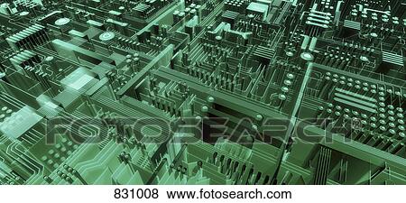Stock Photo - Green abstract panorama. Fotosearch