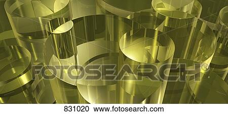 Stock Image - Yellow abstract shapes. Fotosearch